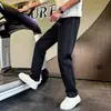 Calça de Moletom Masculina Nova Estilo Outono/Inverno 2026, Corte Reto Solto, Forrada com Lã, Espessa, de Alta Qualidade, Estilosa, com Listras