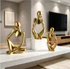 Adornos de personajes de pensamiento creativo, decoraciones de resina, sala de estar, mueble de TV, sala modelo, escritorio, obra de arte de personajes abstractos