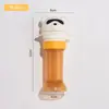 Caja de almacenamiento de popotes de dibujos animados, tapa portátil a prueba de polvo, accesorio para vaso de bebida infantil, ligero y portátil