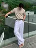 Camiseta de punto de manga corta estilo Old Money Myq para hombre, verano, holgada, cuello Henley, manga corta, estilo coreano, ropa de trabajo, top versátil