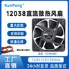 Venta Directa de Fábrica Silencioso 12038 12cm 12V/24V Ventilador Axial Pequeño Ventilador de Refrigeración para Gabinete y Chasis