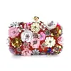 Hengmei Chaozhou fornecimento direto da fábrica bolsa de noite da moda bolsa feminina com flores e pérolas feitas à mão bolsa para banquete casamento festa