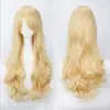 Ventas directas a Europa y América, pelucas de cosplay, pelucas de anime coloridas, comercio exterior, red de botones, fibra de alta temperatura, cabello rizado largo universal de 80 cm