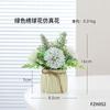 Atacado de Buquês de Hortênsias Simuladas em Vasos Decorações para Sala de Estar Flores Artificiais Buquê Verde Mini Árvore Bonsai Decorações de Mesa