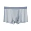 Ropa Interior Masculina de Seda de Hielo, Ropa Interior Fina de Verano Sin Costuras, Calzoncillos Bóxer Transpirables Antibacterianos de Seda de Hielo para Hombre Talla Grande