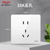 Delixi switch socket painel 86 CD502 branco 2-3 plugue 5 furos USB fonte de alimentação de parede fábrica atacado