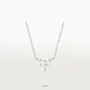 Colar de Diamante Único Retro de Luxo Leve de Alta Qualidade com um Design Simples de Pingente Pequeno, Versátil para Camadas, Corrente de Clavícula Exquisita