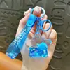 Miniatura Cartoon com Óleo e Areia Líquida Chaveiro Panda Chaveiro de Carro Requintado Pingente de Bolsa Pequeno Presente Venda por Atacado