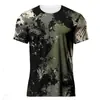 Camiseta de Manga Corta Casual Transpirable Holgada para Hombre Camuflaje Estampado Digital 3D Venta Caliente Transfronteriza Europea y Americana Verano 2026
