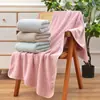 Toalla de Terciopelo Coral Transfronteriza Toalla de Baño Tira Estrecha Tamaño Grande Absorbente para Pareja Toalla de Baño Toalla Facial Toalla Rayada