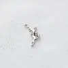 Liga de Titânio G23 Rosca Interna Zircônia Incrustada Folha Brinco Stud Lábio Stud 0.9 Rosca Cabeça Plana Barra Joia para Piercing Fabricante Em Estoque