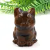 Europeo y Americano Lindo Cristal Curativo Piedra Gatito Talla Artesanal Decoración del Hogar Decoración de Regalo Cristal Rosa