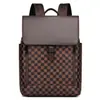 Mochila de negocios para portátil para hombre transfronteriza, nueva mochila de moda para viajar y para el día a día, diseño simple y casual a cuadros para hombre