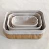 Cesta de almacenamiento de bambú, cesta para guardar artículos diversos de escritorio, cesta para guardar cosméticos, cesta para guardar aperitivos, cesta para guardar artículos diversos de pasillo, caja de almacenamiento