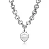 Nuevo Colgante en Forma de Corazón para Abrochar de la Marca T, Varios Estilos de Collares, Modernos y Elegantes, Selección de Influencers Populares, Diseño Clásico, Venta Directa del Fabricante