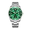Una generación de relojes para hombre verde fantasma de agua reloj de cuarzo tiembla en vivo transfronterizo con fecha en stock caja giratoria