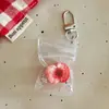 Chaveiro, Pingente de Bolsa, Pingente de Celular, Presente com Pêssego Artificial Meio Cortado, Melão Cantalupo, Nêspera, Lichia