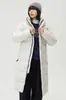 90 Academia Central de Drama Chaqueta de Plumas Uniforme Escolar Unisex Longitud Media Estampado LOGOTIPO Estampado Hasta la Rodilla Larga Chaqueta para Frío Extremo Engrosada