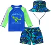 Traje de Banho Infantil Masculino Duas Peças Personalizado Desenho Animado Fofo Proteção Solar Secagem Rápida Calção de Natação Bebê Coreano Bebê Ins