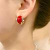 Novo estilo chinês retro vermelho elegante elegante brincos de alta qualidade brincos de luxo leve 2024 Novos 925 brincos de agulha de prata