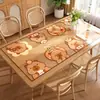 Tapete de Mesa Kapibala de Vidro Macio Transparente, Não Lavável, Impermeável, à Prova de Óleo, Resistente ao Calor, Tapete de Proteção de Mesa Resistente a Altas Temperaturas