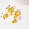 Colgante de calabaza con borla dorada chapada en cobre, pulsera DIY, collar, joyería, accesorios, accesorios para horquilla estilo chino cheongsam