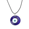 Comercio Exterior Transfronterizo Ojo del Diablo Colgante de Vidrio Azul Joyería Ojo Azul Turco Cadena para Clavícula Collar Sencillo