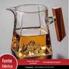 Fábrica de copos de chá de madeira com vidro borossilicato alto direto, vista para montanha, formato quadrado, xícara de chá para o mar