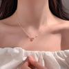 Collar de cadena de clavícula de estilo ins para mujer, serie de perlas de lujo con diseño de nicho que no se decolora y combina con todo para otoño e invierno.