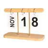 Calendario de Madera Moderno de Hojas Giratorias para Escritorio Colgante Dormitorio Estudio Oficina Decoración de Escritorio Accesorios para Fotos Calendario Perpetuo