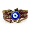 Pulseira Trançada Vintage de Múltiplas Camadas Símbolo Sem Fio Borboleta Cartão Pulseira Tecida à Mão Pulseira Flor Mandala Yoga