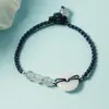 Pulseira Fivela da Paz com Design de Nicho, Pulseira Trançada de Jade Hetian Azul, Acessório de Mão para Mulheres, Ano do Zodíaco 2021