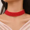 Colar Francês Elegante Pérola Elegante Colar de Luxo Leve Cruz Fronteiriça Comércio Exterior Moda Acessórios para Jantar