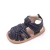 Sapatos de bebê masculinos de verão para crianças de 0 a 1 ano, sola macia, antiderrapante, respirável, sandálias de velcro, sapatos casuais para crianças pequenas BB3020