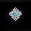 Anillo de Diamante de Alto Carbono con Corte de Flor de Hielo Fresca Europeo y Americano S925 Joyería en Vivo para Mujer Anillo de Diamante de Alta Calidad para Uso Diario