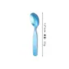 Juego de Cuchara y Tenedor Infantiles de Cristal de Titanio Puro Flor de Hielo para Uso en Casa, Utensilios para Comida de Bebé, Cuchara y Tenedor de Postre Duraderos y Resistentes a la Rotura
