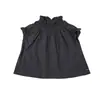 En Stock Primavera/Verano 2026 Camisa para Niñas Estilo Bene Igual, Camisa Blanca de Manga Corta con Volantes 100% Algodón, Camisa de Muñeca