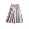 Design Moderno Borda de Punho Acolchoado Leve Fino Cintura Alta Versátil Corte A-Line Perna Larga Culotes Cropped Estilo Cool Calça de Caminhada