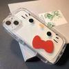 Funda para Teléfono Hello Kitty Adecuada para iPhone 18 Pro Max, Apple 11/12/13 Transparente Cojín de Aire 15 Funda Suave Anti-Caída
