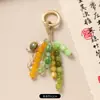 Colgante de Bolsa de Cristal Tejido a Mano, Nuevo Llavero de Cuenta Bodhi Semilla Cumplidora de Deseos Estilo Chino, Decoración Artística para Bolsa