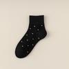 Calcetines de Algodón Puro para Mujer Primavera Verano 2025 Nuevos Calcetines Cortos Simples de Lunares Cómodos Transpirables para Mujer Calcetines Delgados Versátiles Estilo Coreano