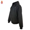 Moletom Preto Masculino Esportes ao Ar Livre Manga Longa Fibra de Carbono Roupa de Aquecimento Carregamento por Power Bank 12V Aquecimento para Heattech