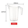 Taza medidora apilable de PC de boca ancha con escala, taza medidora de plástico engrosado para tiendas de té de leche, taza medidora de plástico de alta transparencia al por mayor