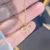Colar de Aço Titânio com Zircônia Cravejada de Diamantes Estilo Fada de Luxo Leve para Mulheres, Corrente para Clavícula Versátil e Exquisite, Presente para Namorada