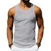 2026 Verano Transfronterizo Estilo Americano Elástico para Hombre de Canalé Deportivo Fitness Secado Rápido Transpirable Camiseta sin Mangas