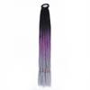 Nueva peluca larga trenzada con torsión y cordones, color degradado, trenza pequeña, cola de caballo, trenza sucia