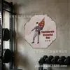 Decoração Suspensa Octogonal de Aniversário Transfronteiriça Placa de Advertência de Segurança Pintura em Chapa de Ferro Sinal Metálico Decoração Externa 30cm