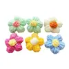 Flores de Ponto Puff Crochê, Flores Tricotadas à Mão, Flores de Lã, Girassóis, Acessórios para Joias DIY, Roupas, Bolsas, Sapatos, Acessórios