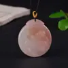 Flor de Melocotón Natural Donut Relleno Manzana Nube Auspiciosa Candado Colgante de Jade Anillo de Paz Colgante Suministro en Vivo Suministro de Comercio Exterior