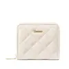 Cartera corta acolchada con cremallera para mujer, de moda transfronteriza, monedero independiente, tarjetero para billetes grandes, bolso de mano plateado